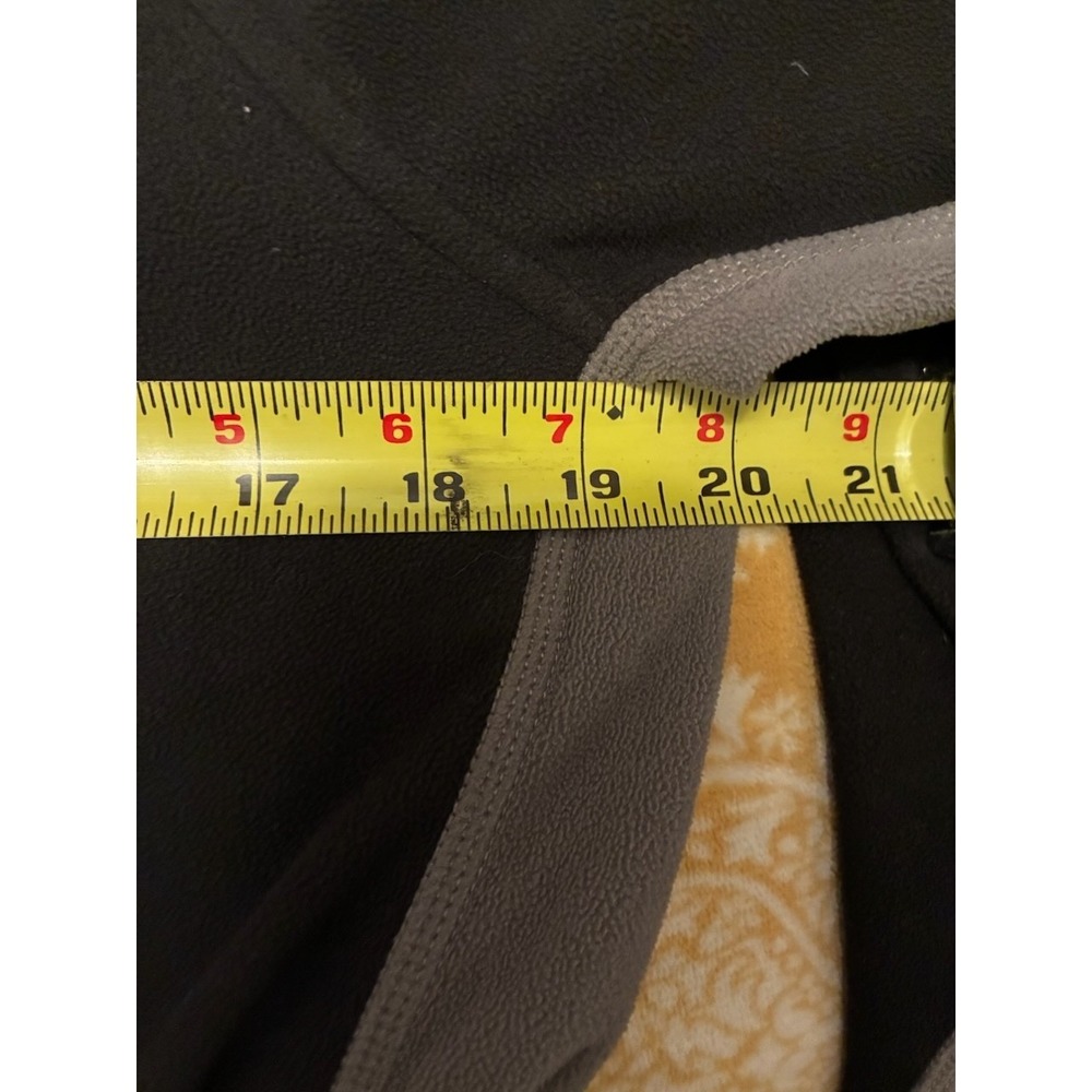 The North Face Mens Full Zip Fleece Jacket Black Grey Colorblock Mock Neck Large - Picture 3 of 3